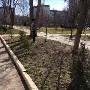 Lucrările de salubrizare și amenajare a teritoriilor instituțiilor de învățământ continuă.